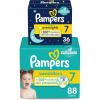 imagePampers Disposable Diapers Size 7 Swaddlers 88 Count  Overnight 36 Count