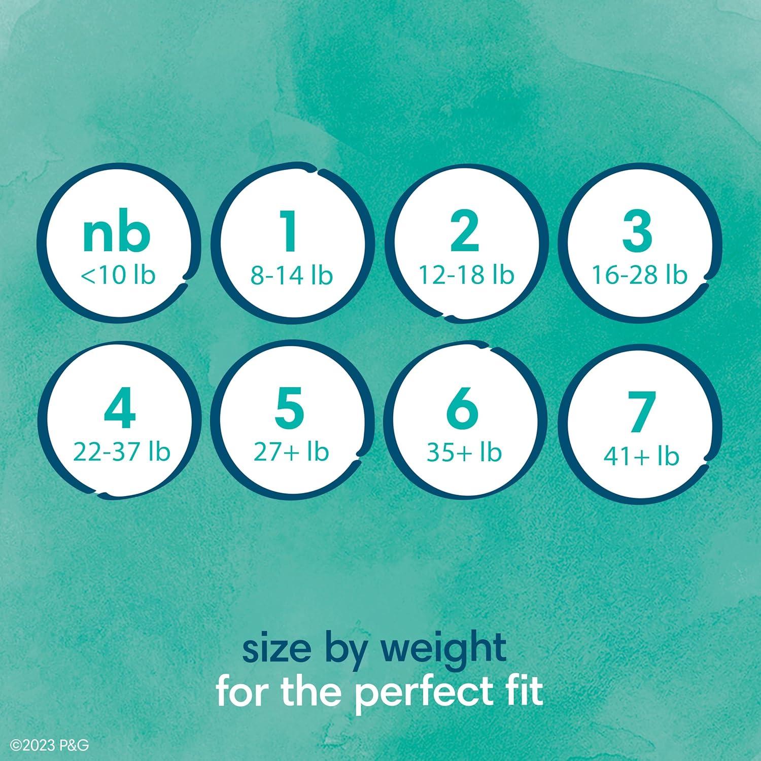 imagePampers Pure Protection Disposable Baby Diapers Size 7 One Month Supply 88 Count with Aqua Pure Baby Wipes 6X PopTop Packs 336 CountSize 7  6X