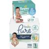 imagePampers Pure Protection Disposable Baby Diapers Size 7 One Month Supply 88 Count with Aqua Pure Baby Wipes 6X PopTop Packs 336 CountSize 1