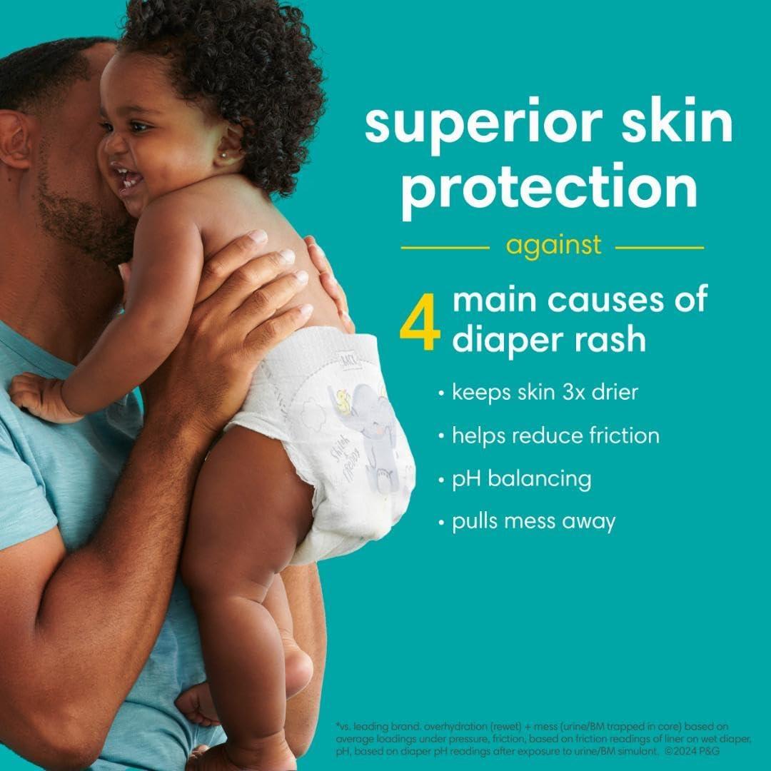 imagePampers Baby Diapers and Wipes Starter Kit  Swaddlers Disposable Diapers Sizes 1 198 Count ampamp 2 186 Count With Sensitive Water Based Wipes 12 FlipTop Packs 1008 TotalSize 1  2