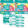 imagePampers Easy Ups Pull On Training Underwear Girls 2T3T 2 Month Supply 2 x 140 Count with Sensitive Water Based Baby Wipes 12X Multi Pack PopTop and Refill 1008 CountSize 2T3T