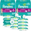 image:imagePampers Cruisers Disposable Baby Diapers Size 6 2 Month Supply 2 x 108 Count with Sensitive Water Based Baby Wipes 12X Multi Pack PopTop and Refill 1008 Count
